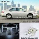 10pcs Xenon White Car LED Interior Lights Package Kit For 2004-2008 Acura TSX
