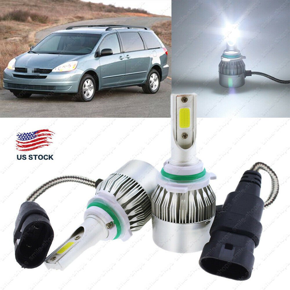 2pc 195000LM 1300W LED Headlight Bulb Conversion Kit For 2004-2005 Toyota Sienna