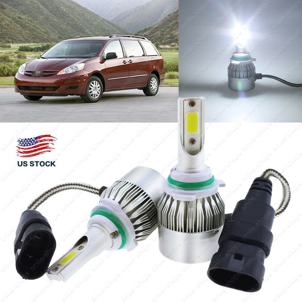195000LM C6 LED Low Beam Headlight Headlamp Bulb Kit For Toyota Sienna 2006-2010