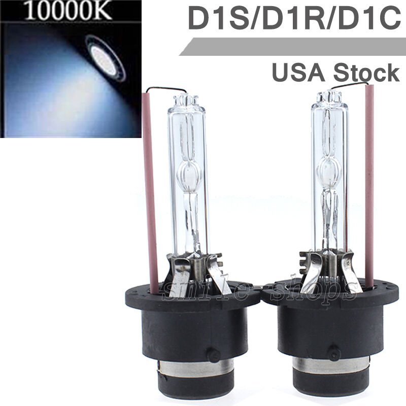 One Pair D2S D2R D2C 10000K Blue lHID Xenon Bulbs Replace Factory HID Headlights
