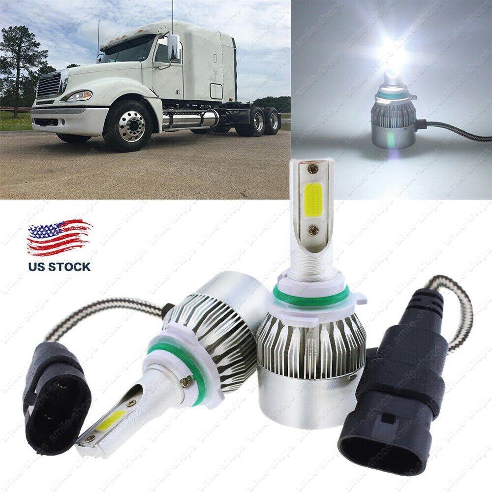 COB 195000LM LED 9006 Headlight Kit Light 6000K For Freightliner Columbia 96-13