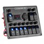 Waterproof Marine/Boat Car Switch Panel 10 Gang LED Rocker Blank Switch + Labels