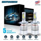 H4 LED Headlight Conversion Kit COB Bulb 1300W 195000LMLM 6000K Hi/Lo Beam 6000K