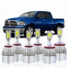 H11 9005 LED Headlight 9145 Fog Light Bulb For 2011-2019 RAM 1500 2500 Reflector