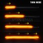 2pcs 60cm LED Switchback Headlight Sequential DRL Light Strip Tube Red&Yellow