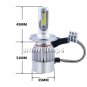 H4 9003 COB LED Headlight Bulbs Conversion Kit High Low Beam 1300W 195000LM HID
