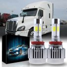 V8 White Low Beam LED HID Bulb Headlamp Kit For Freightliner Cascadia 2008-2017