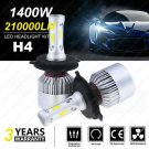 210000LM 1400W H4 9003 LED Headlight Bulbs Hi/Lo Beam Super Bright 6000K Xenon