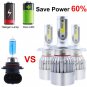 2x 1300W 195000LM 2-Side LED Headlight KIT H4 9003 HB2 High/Low Beam 6000K Pair