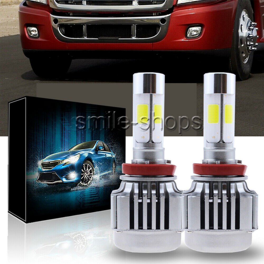 LED Fog Lamp Upgrade Bulbs Lights Kit For Freightliner Cascadia Brightest 6500K