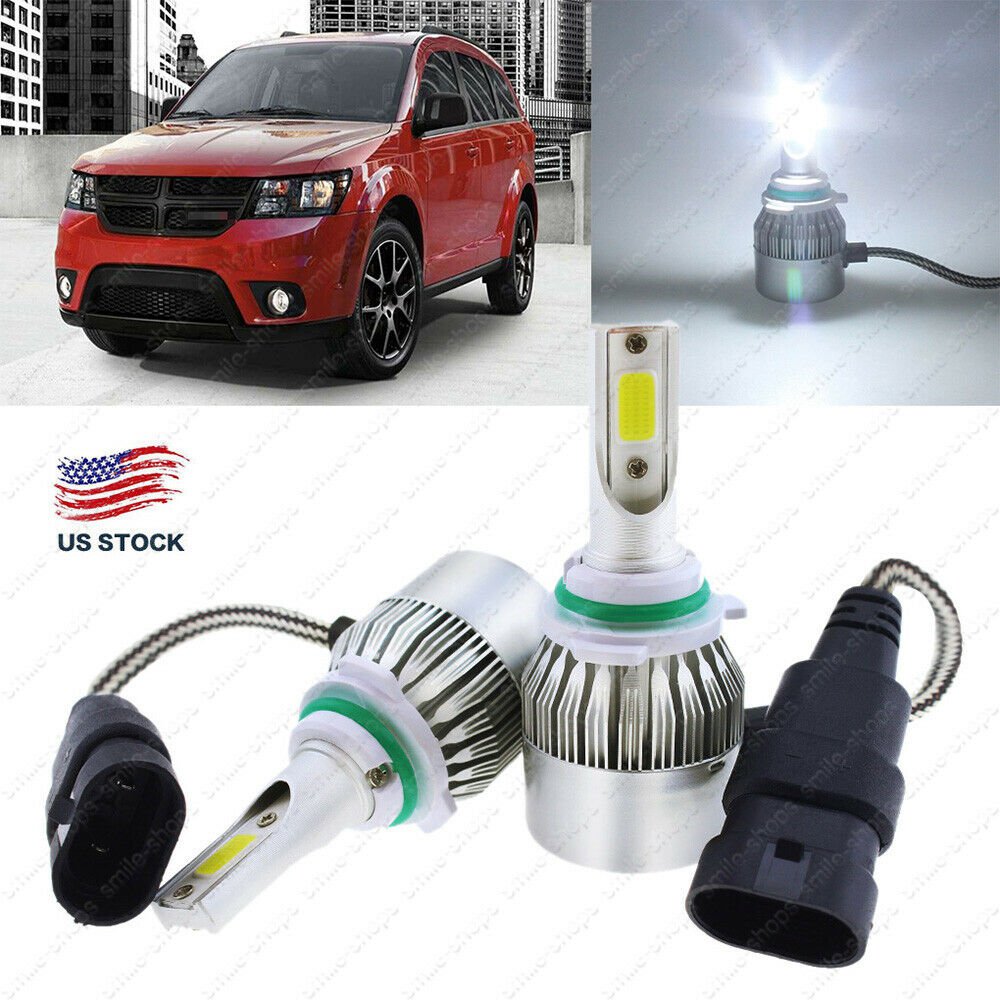 2x 195000LM White LED Headlight Bulb Conversion Kit For 2009-2015 Dodge Journey