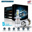 2x COB H4 LED Headlight Bulb Ice Blue 1300W 195000LM Kit 6000K Hi-Low Beam Bulbs