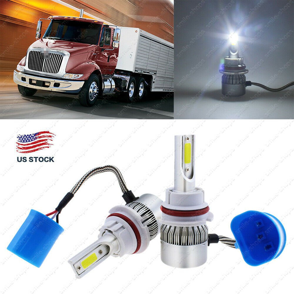 2pcs LED Headlight Bulb Kit Brightest White For International TranStar 2008-2015