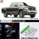 6000K Bright White Interior LED Lights Package Bulb SMD For 1997-2003 Ford F150