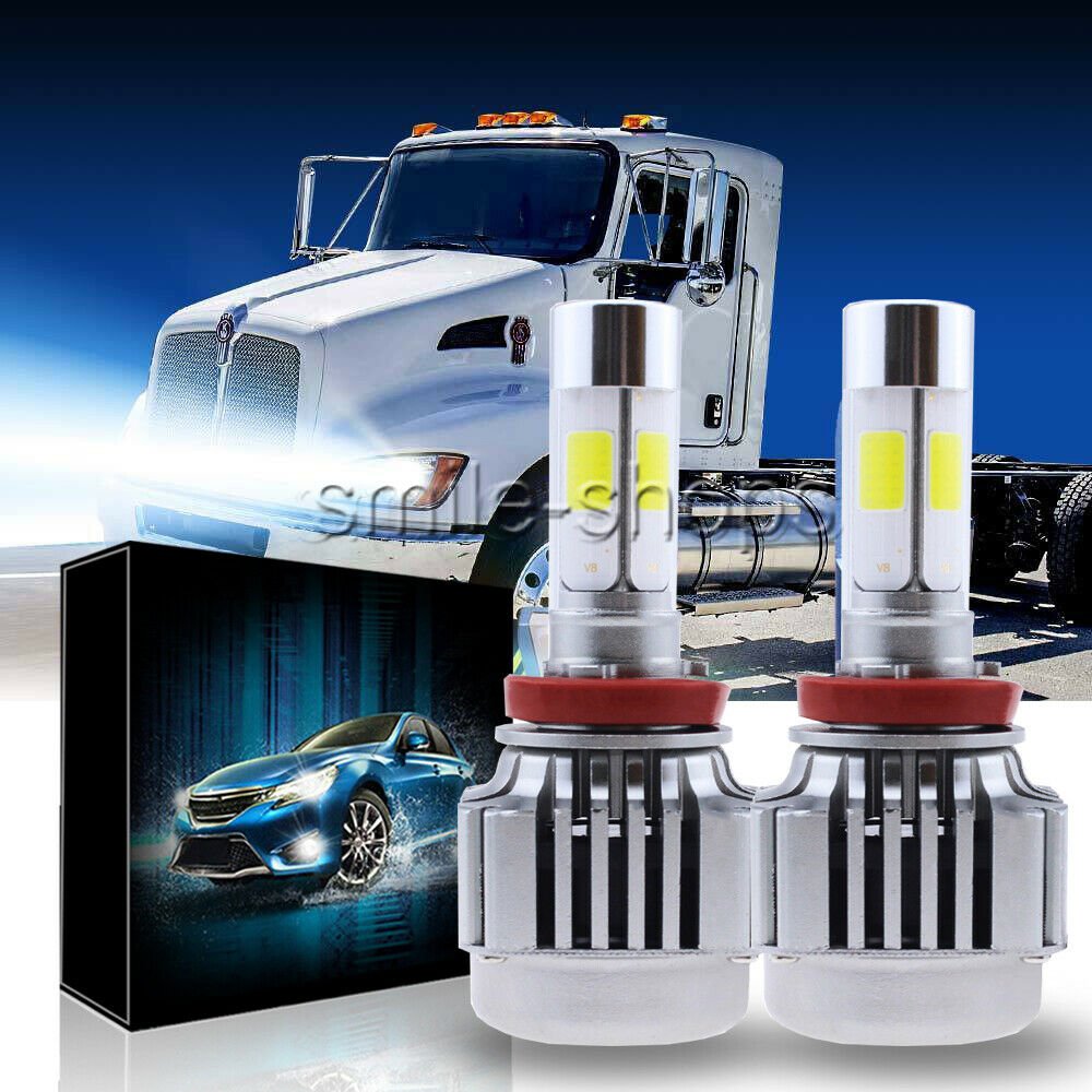 V8 Low Beam White LED HID Bulb Headlamp Kit For LED Bulb Kit For Kenworth Trucks