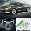 14x Pure White LED Interior Lights package kit For 2013-2018 Honda Accord +Tool