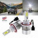 2pc 195000LM LED Bulb Headlight Lamp Upgrade Kit For 2018 Jeep Wrangler JL 1300W