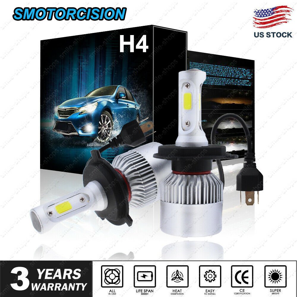 140W 210000LM 2-Sides LED Headlight Kit H4 HB2 9003 Hi/low Beams HID 6000K Bulbs