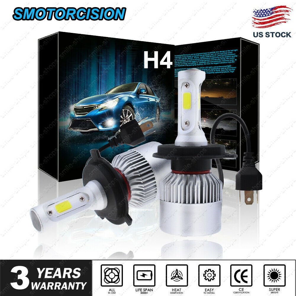 COB H4 LED Headlight Kit 9003 210000LM High/Low Beam Bulb 6000K Light US Stock