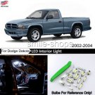 8X Bulb Car LED Interior Lights Package kit For 02-04 Dodge Dakota Pure White