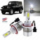 2X H13 9008 Hi/Lo Beam Led Headlamp Kit For Jeep Wrangler 2007-2015 1300W 6000K