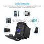 Car SUV Blue LED Boat Voltmeter With Dual USB Port Charger Waterproof 12V/24V