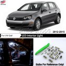 8pcs Xenon White LED Car Interior Light Kit For VW Golf MK7 VII EX.Sunvisor lamp