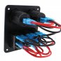 Car Marine Boat 3-Gang Waterproof Circuit Blue LED Rocker Switch Panel Breaker