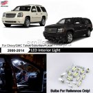 20x Bulb White Interior LED Lights For Chevy Tahoe Suburban GMC Yukon 2000-2014