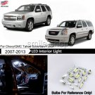 18x Pure White Interior LED Lights For 2007-2014 GMC Yukon Chevy Tahoe Suburban