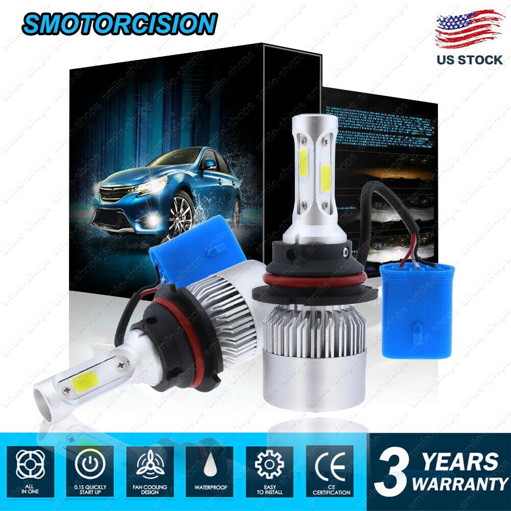 9007 HB5 LED Headlight Kit Hi-Lo Beam Bulbs White For Nissan Frontier 2005-2018