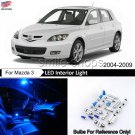8x Blue Car LED Interior Lights Package Kit For 2004-2006 2007 2008 2009 Mazda 3