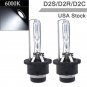 One Pair D2S D2R D2C 6000K White HID Xenon Bulbs Replace Factory HID Headlights