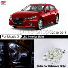 7pcs White Interior LED Light Package Kit For Mazda 3 Sedan Hatchback 2010-2018