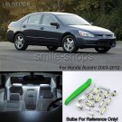 14x Pure White Interior+License Plate LED Lights Bulb For Honda Accord 2003-2012