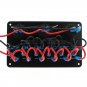 Waterproof 6 Gang Blue LED Switch Panel Circuit Braeker for 12V Car Boat Marine
