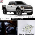 13pcs White Interior + Tags LED Lights Package Kit Fit 2009-2014 Ford F-150 F150