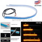 60cm LED Headlight Slim Strip Light Daytime Running Sequential Red Turn Signal