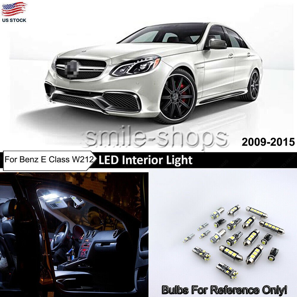 23pcs White Car Interior lamp LED Light Kit For Mercedes Benz E Class W212 09-15