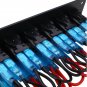 6 Gang Orange LED Rocker Circuit Breaker Switch Panel Waterproof Car Boat Marine