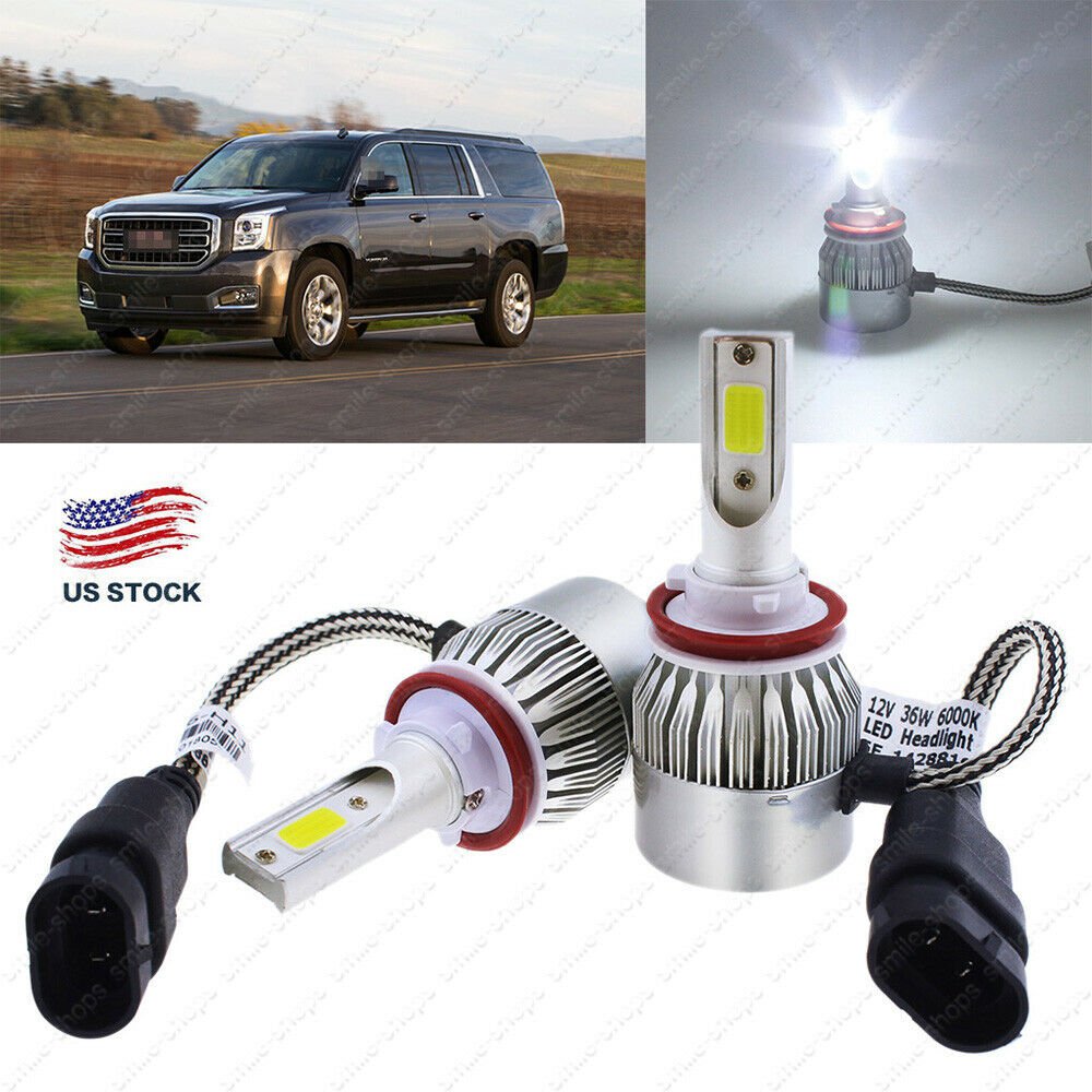 195000LM LED Car Conversion Kit Bulbs Bright White For 2015-2017 GMC Yukon / XL