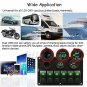 Waterproof 6 Gang Green LED Switch Panel Circuit Breaker 12V 24V Car Boat Marine