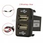 Push Switch Blue LED Bumper Light Bar + USB For Toyota Land Cruiser 100 Series