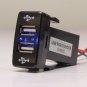Push Switch Blue LED Bumper Light Bar + USB For Toyota Land Cruiser 100 Series