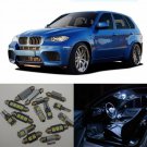21×White LED Interior Light Package Kit Error Free for BMW X5 E70 2007-2013