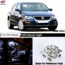 16X White Interior LED Lights Package Kit For VW Passat B5 Error Free 2002-2005