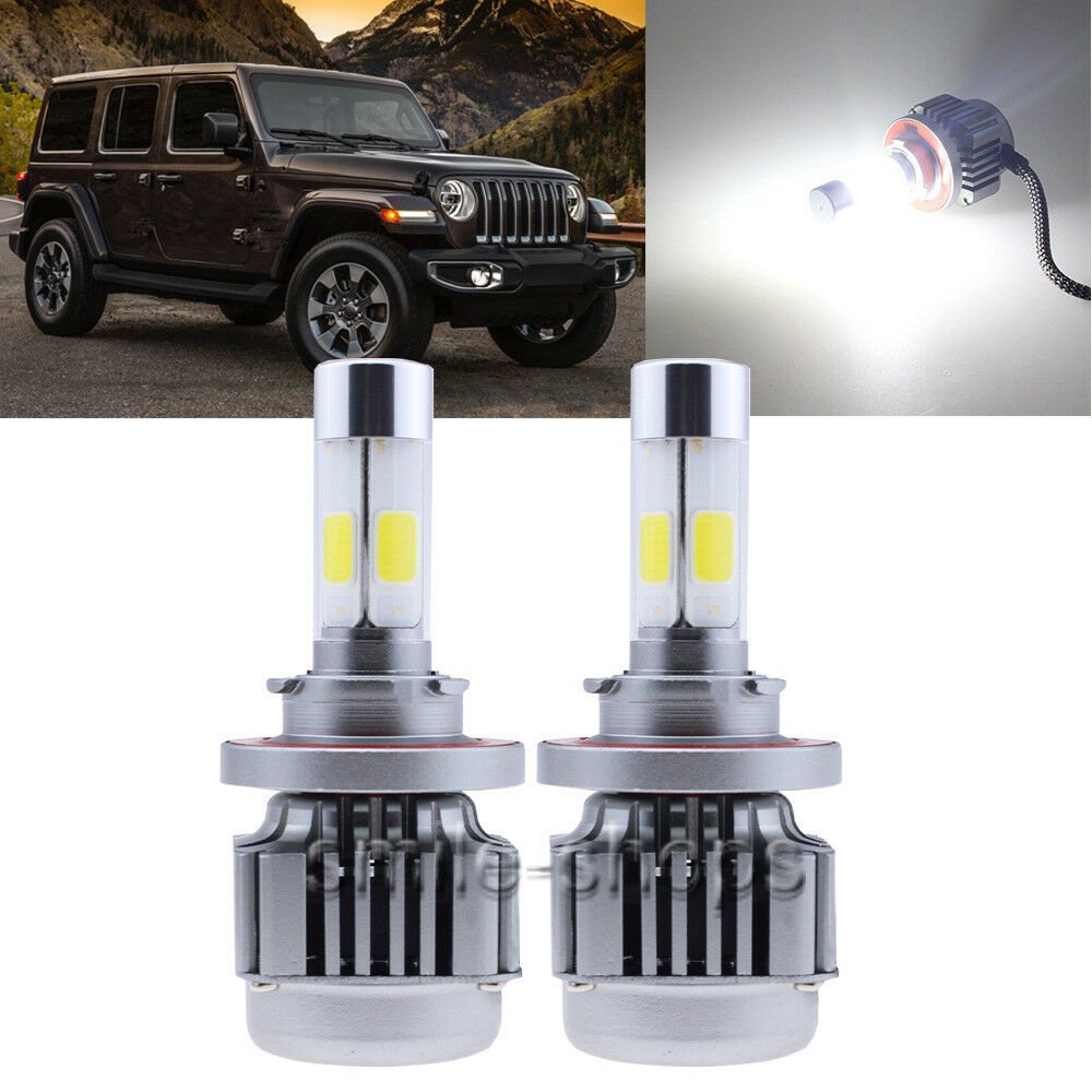 LED Headlight Bulbs Lamp Kit Upgrade H13 9008 120W For Jeep Wrangler JL 2018+