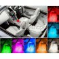 4x 9LED IR Remote Control Colorful RGB Car Interior Floor Atmosphere Light Strip