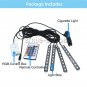 4x 9LED IR Remote Control Colorful RGB Car Interior Floor Atmosphere Light Strip