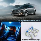 For Hyundai Veloster 12-15 12x Cool ICE Blue LED Car Interior Light Package Kit